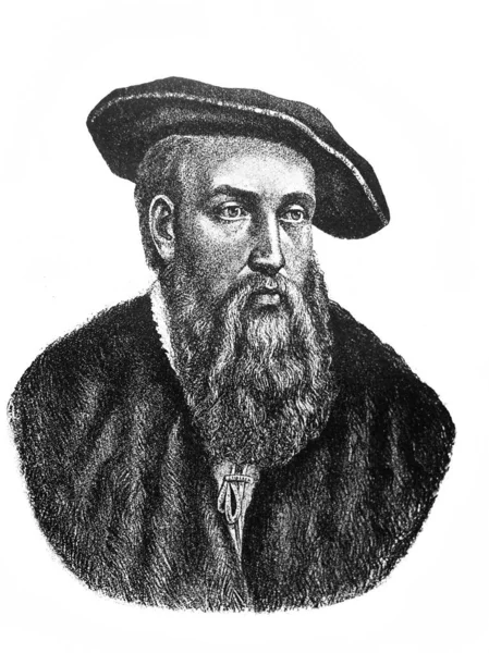 Johannes Kepler Eski Bir Kitaptaki Alman Gökbilimci Kimliğiyle Halk Ansiklopedisi — Stok fotoğraf
