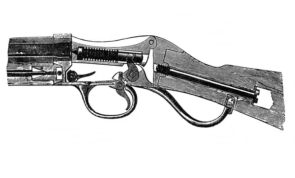 Shotgun Henry Martiniin Granat著的旧书 百科全书词典 第二卷 Petersburg 190 — 图库照片