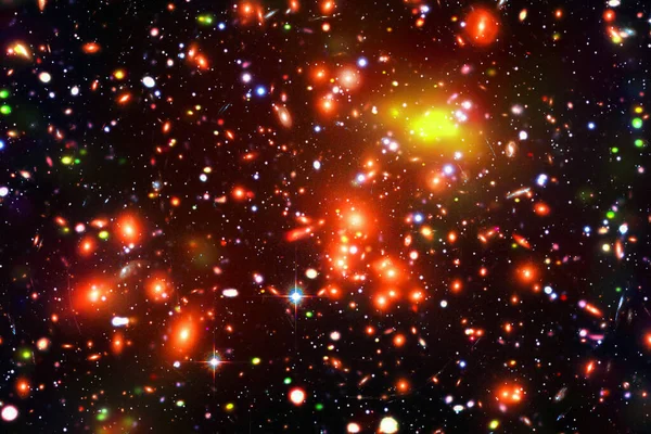 银河和星星这张由美国宇航局提供的图像的元素 — 图库照片