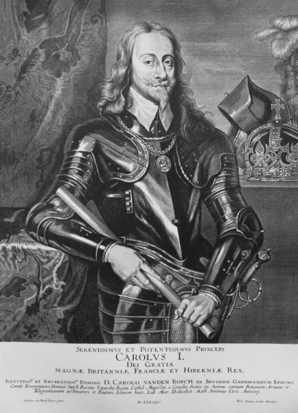 Karel Anglický Byl Králem Anglie Skotska Irska Staré Knize Portrait — Stock fotografie