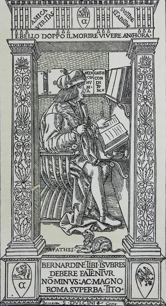 Porträt Des Chronisten Corio Einem Jahrbuch Leonard Vinci Autor Eugene — Stockfoto