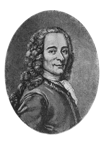 Voltaire Nin Tarih Denemeleri Adlı Eski Kitabında Fransız Aydınlanma Yazarı — Stok fotoğraf