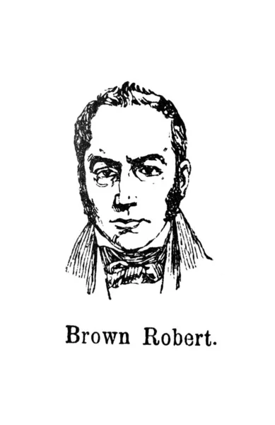 Robert Brown, a Scottish botanist in the old book the Encyklopedja, by Olgerbrand, 1898, Warszawa