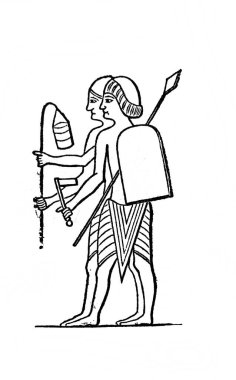 Fillion 'un eski kitabı Atlas de la Bible' deki Mısır fenerleri, 1883, Paris