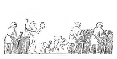 Fillion, 1883, Paris 'in Atlas de la Bible adlı eski kitabından sahneleri hasat et.