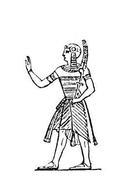 Kral 'ın eski kitabı Atlas de la Bible' deki hizmetkârı. Fillion, 1883, Paris.