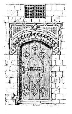 Fillion 'un eski kitabı Atlas de la Bible' in modern kapısı, 1883, Paris