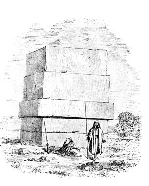 Fillion 'un eski kitabı Atlas de la Bible' da Hiram 'ın lahiti, 1883, Paris