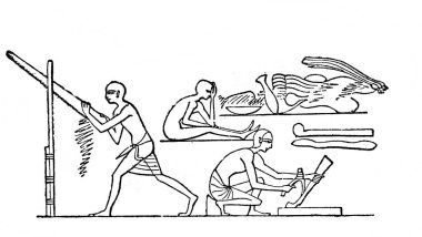 Marangozluk atölyesi, Atlas de la Bible, Fillion, 1883, Paris