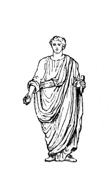 Eski kitap Atlas de la Bible 'deki Antik Vatandaş, Fillion, 1883, Paris