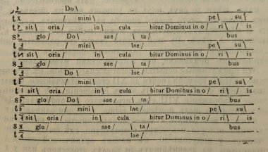 Hookebold notation of a polyphonic composition in the old book the History of Music, by Nauman, 1897, St. Petersburg clipart