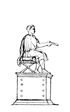 Fillion 'un eski kitabı Atlas de la Bible' deki yüksek bir platformda Romalı yargıç, 1883, Paris