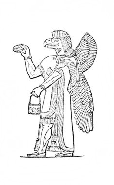 Tanrı Nisrokh 'un eski kitabı Atlas de la Bible, Fillion, 1883, Paris