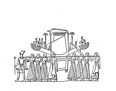 Fillion, 1883, Paris 'teki Atlas de la Bible adlı eski kitapta Mısırlılar arasında kutsal bir özellik taşıyordu.