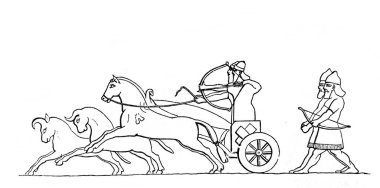 Fillion, 1883, Paris 'teki Atlas de la Bible adlı eski kitapta vahşi boğa avı.