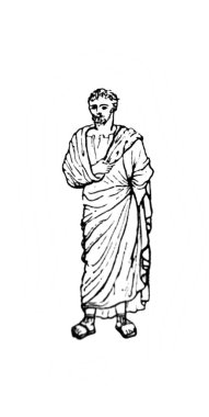 Eski kitap Atlas de la Bible 'deki Antik Vatandaş, Fillion, 1883, Paris