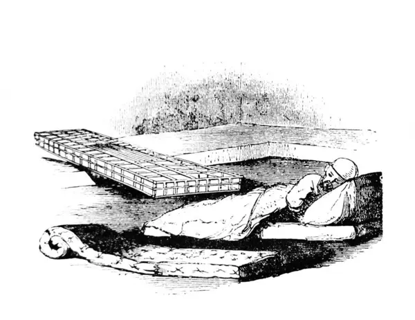 Fillion 'un eski kitabı Atlas de la Bible' da modern doğu yatakları, 1883, Paris