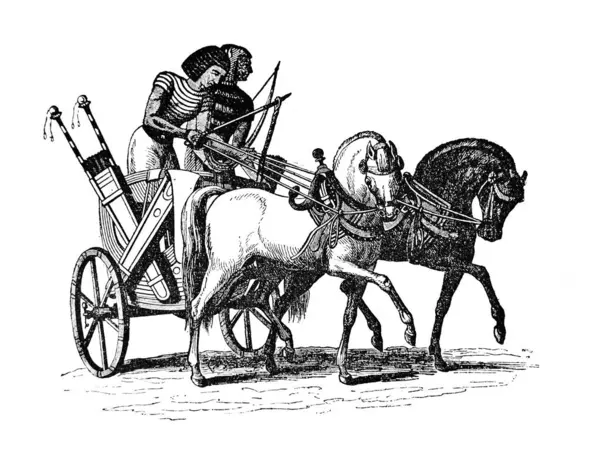 Fillion 'un eski kitabı Atlas de la Bible' deki Roma savaş arabası, 1883, Paris