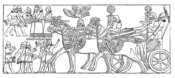 Asur Kralı zafer yazısını Fillion 'un eski kitabı Atlas de la Bible' da 1883 'te Paris' te yayınladı.