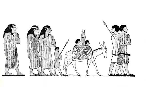 Fillion, 1883, Paris 'in Atlas de la Bible adlı eski kitabında bir grup Yahudi seyahate çıktı.