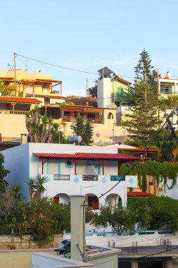 Girit 'in Agia Pelagia kentindeki Yunan köyünden mimari ayrıntılar.