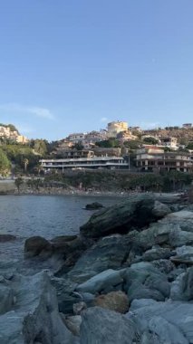 Agia, Lygaria, Heraklion, Girit, Yunanistan 'ın ünlü tatil beldesi Made' in plajı.