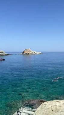 Agia, Lygaria, Heraklion, Girit, Yunanistan 'ın ünlü tatil beldesi Made' in plajı.