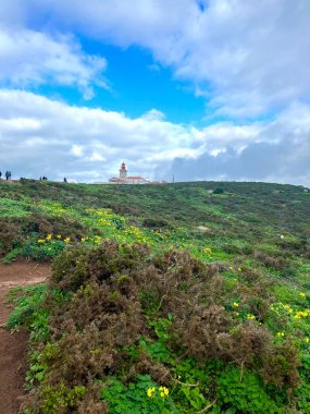 Portekiz 'deki Cabo da Roca deniz feneri. Avrupa 'nın en batı noktası..