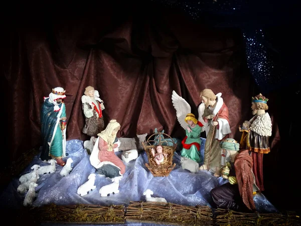 Doğum sahnesi Geleneksel İspanya Noel Sezonu Kutlaması Belen