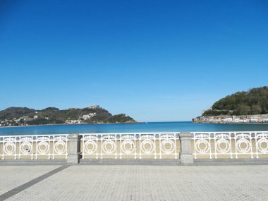 San Sebastian Donostia Körfezi Basklı Ülke Kuzey İspanya 