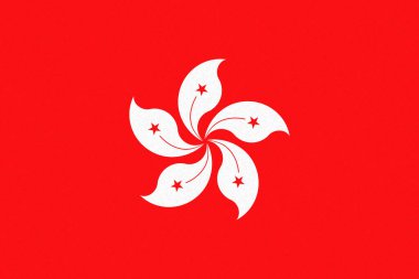 Kağıt desenli arka planı olan Hong Kong bayrağı. Vektör illüstrasyonu 