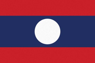 Kağıt desenli arka planda Laos bayrağı. Vektör illüstrasyonu 