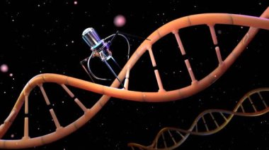 Nanobot 'un DNA' yı tamir ettiği kavramsal video, kırpılmış görüntü