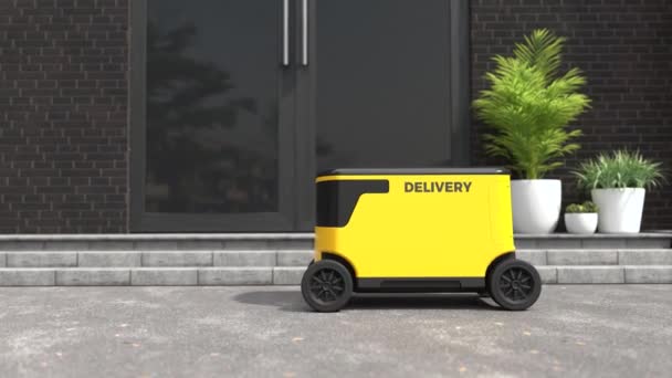 Samodostawa Pizza Robot Automatyczne Dostawy Robot — Wideo stockowe
