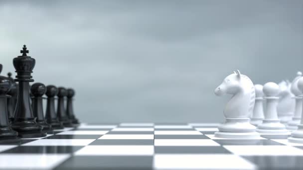 チェスや3Dビジネス戦略の概念 — ストック動画