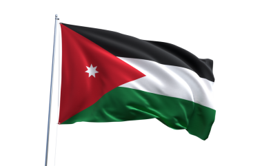 Ürdün bayrağının 3D canlandırması