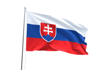 rüzgarda sallayarak Slovakya bayrağı