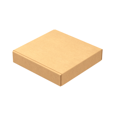 beyaz izole kahverengi karton kutu