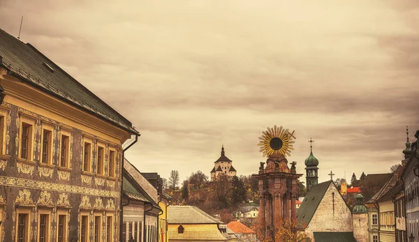 Slovakya Nın Banska Stiavnica Şehrindeki New Castle Manzarası Yüksek Kalite — Stok fotoğraf