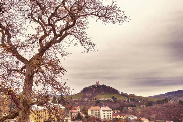 Tarihi Şehir Banska Stiavnica Süvarilerin Manzarası Yüksek Kalite Fotoğraf — Stok fotoğraf