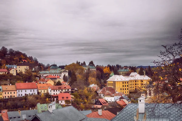 Άποψη Του Ιστορικού Κέντρου Της Πόλης Banska Stiavnica Σλοβακία Υψηλής — Φωτογραφία Αρχείου