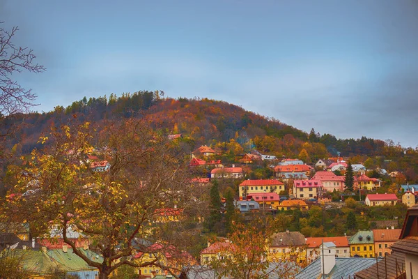 Tarihi Şehir Merkezi Manzarası Banska Stiavnica Slovakya Yüksek Kalite Fotoğraf — Stok fotoğraf