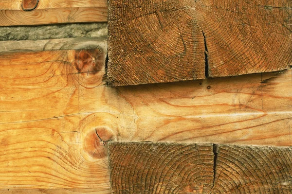 Closeup Log House Wood Structure High Quality Photo — Stock Photo, Image