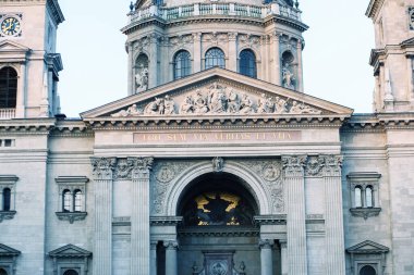 Budapeşte 'deki Aziz Stephen Bazilikası manzarası. Yüksek kalite fotoğraf