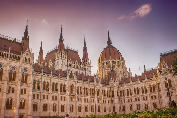 Здание Парламента Венгрии Летом Будапешт Венгрия Высокое Качество Фото — стоковое фото