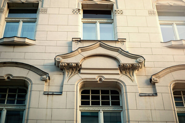 Facade of secession building in Budapest,Hungary. High quality photo