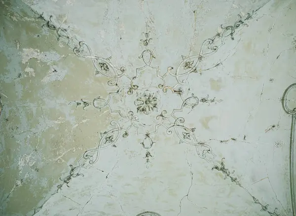 Tavandaki süs. Macaristan 'ın Zala, Keszthely kasabasında bulunan Barok Sarayı. Yüksek kalite fotoğraf