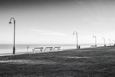 Macaristan, Siofok 'taki Balaton Gölü' nün rıhtımında. Yüksek kalite fotoğraf