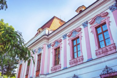 Macaristan 'ın Godollo Kraliyet Sarayı cephesi. Yüksek kalite fotoğraf