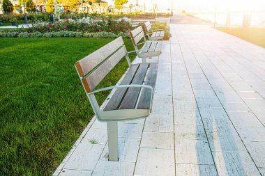 Macaristan, Siofok 'taki Balaton Gölü' nün rıhtımında. Yüksek kalite fotoğraf